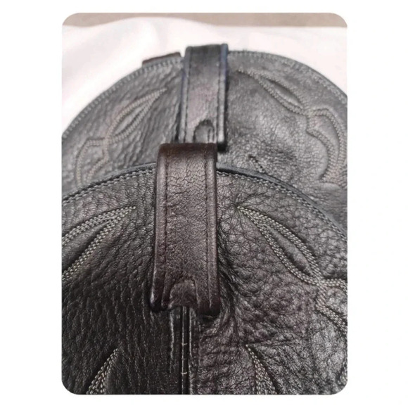 💥HOST  PICK💥 Dan Post Vintage Black Cowboy Boots Size 10.5 EW - Picture 7 of 14